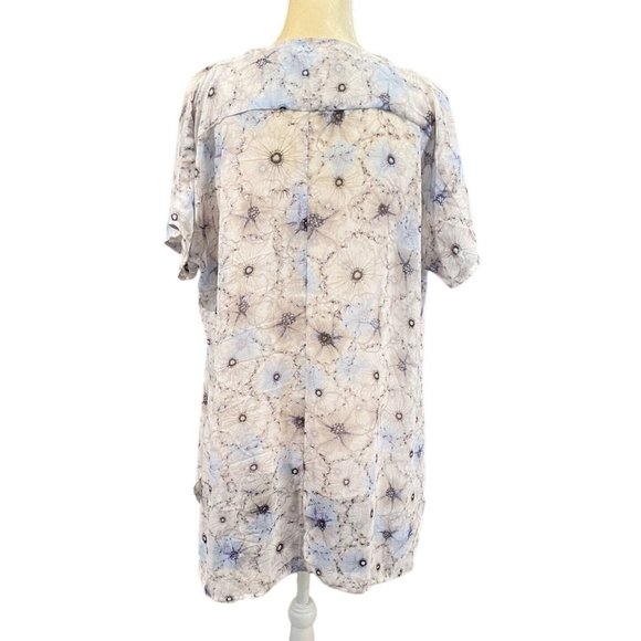 Anthropologie One September Lyla Flower Print Sequined Tunic Top Blouse Size XS - Picture 4 of 9